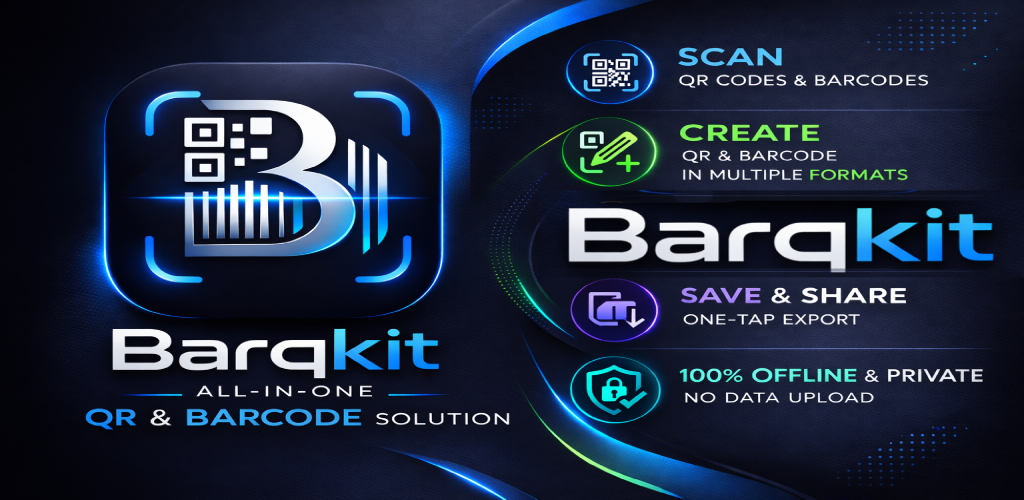 BarQKit-QR & Barcode Generator — Android app developed by ESOFTKING INFOTECH